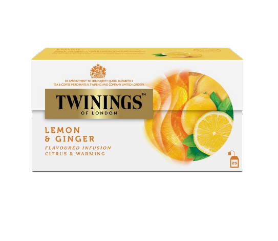 Twinings Lemon and Ginger Tea 25g 25&