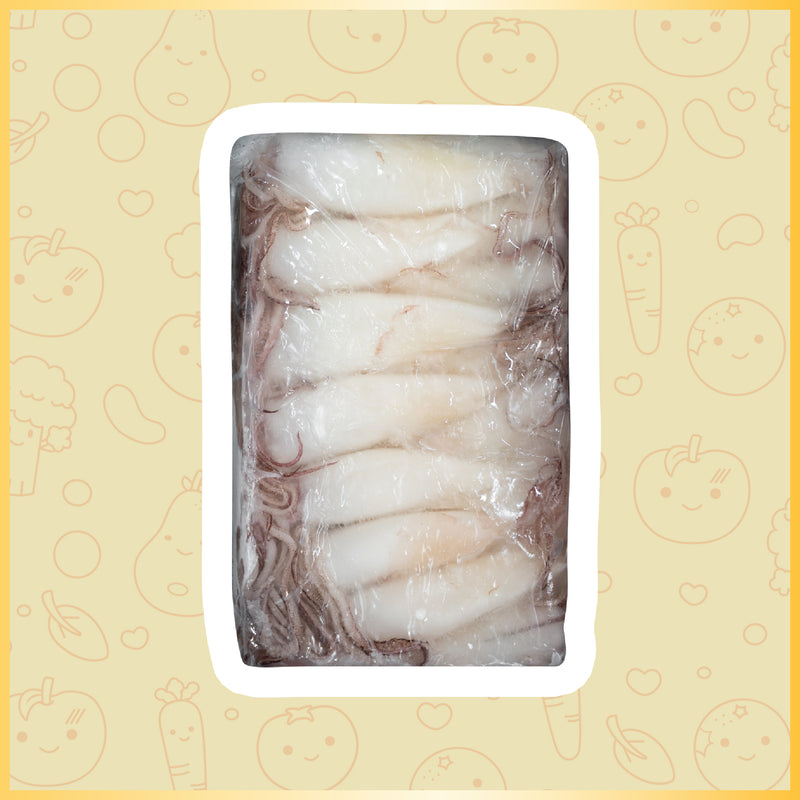 Frozen Squid Whole (Cleaned) (2kg)