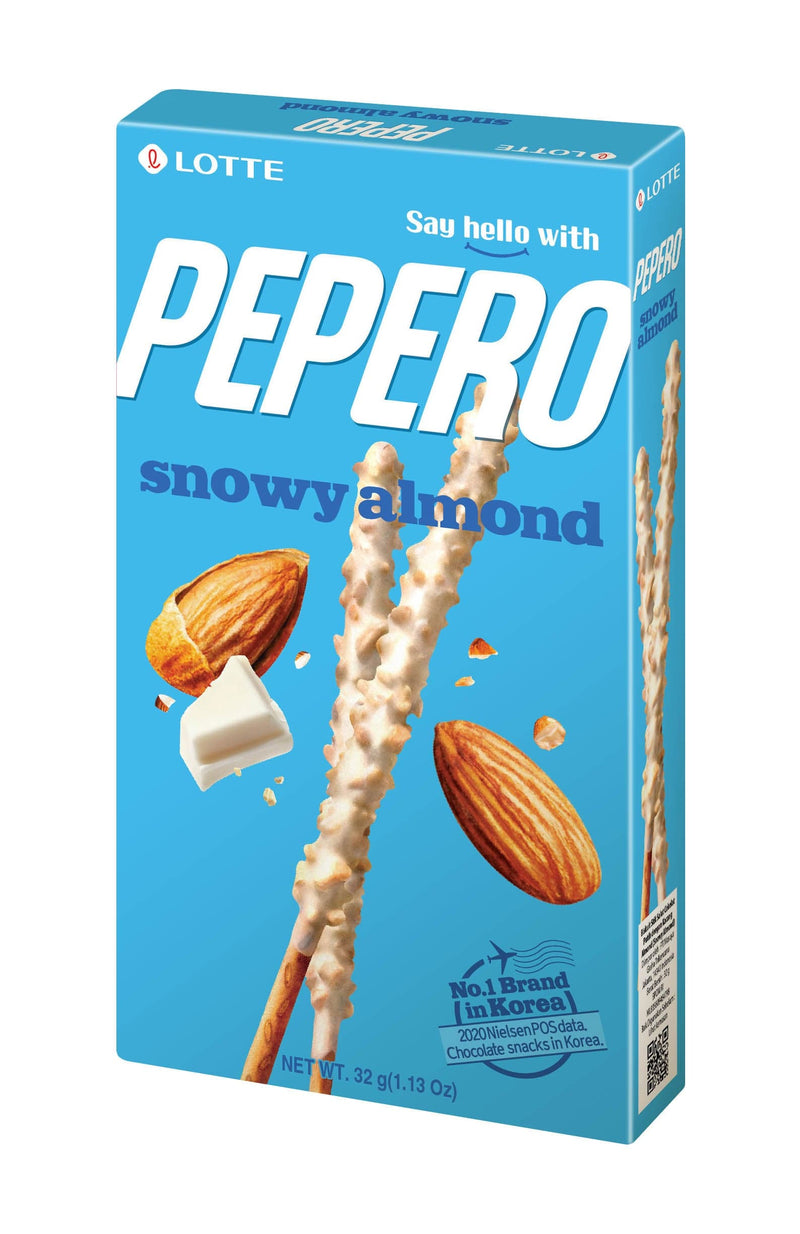 Lotte Pepero Snowy Almond Stick Biscuits (32g)(BB: 9th October 2024) (Min Spend $45)