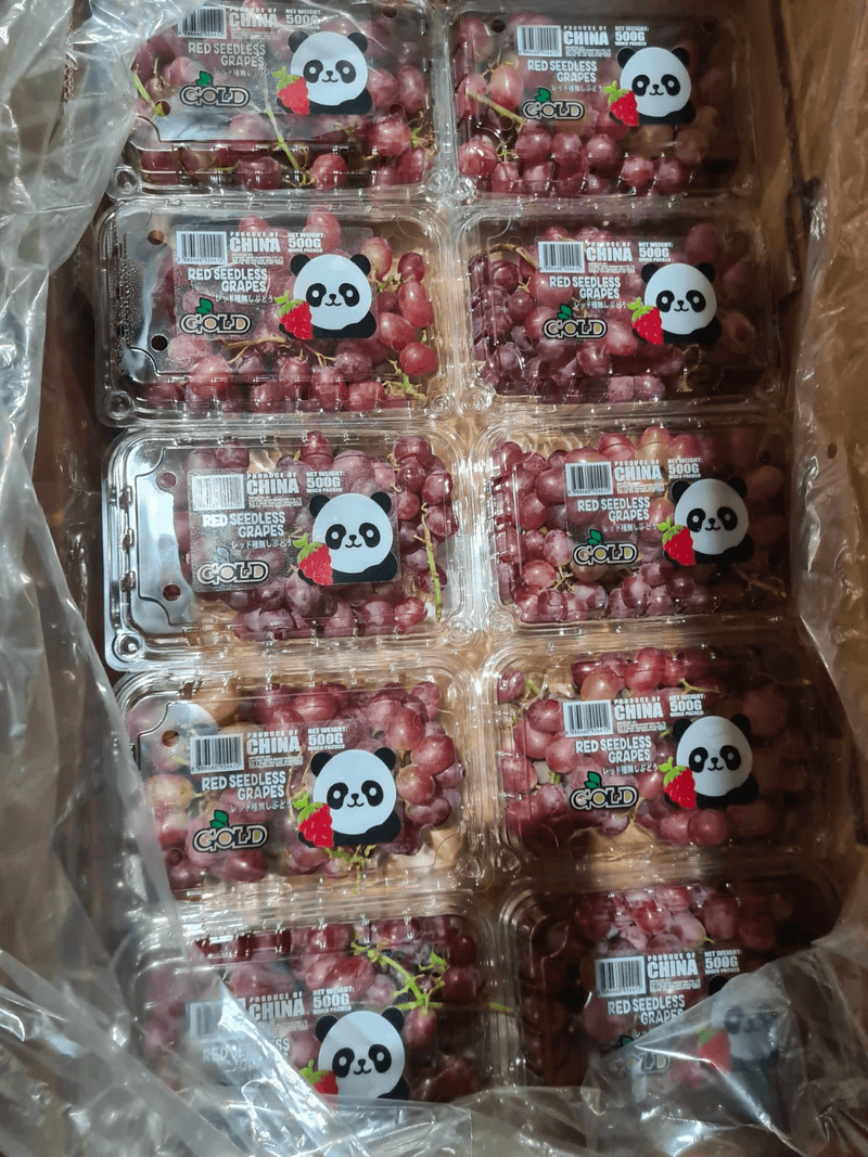 Fruit Red Crimson Seedless Grapes (China)(~500g)